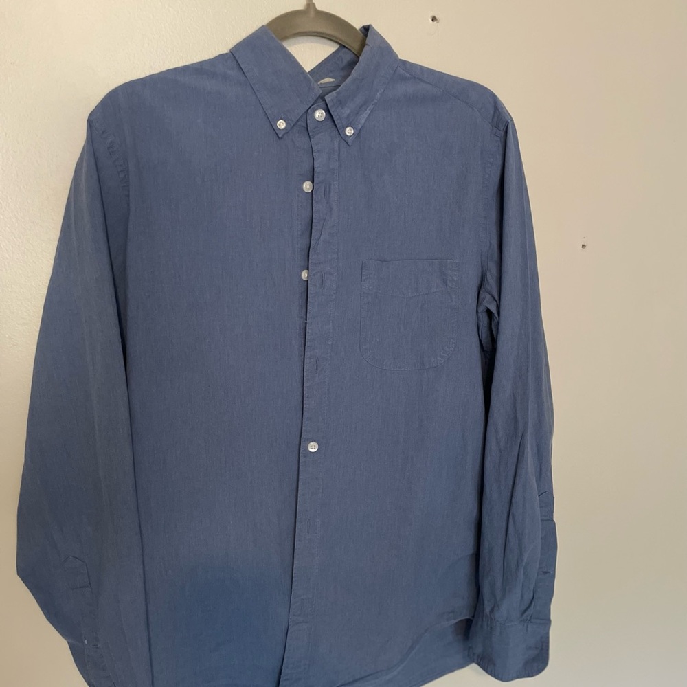 J. Crew Casual Blue Button-Down Shirt, M slim fit